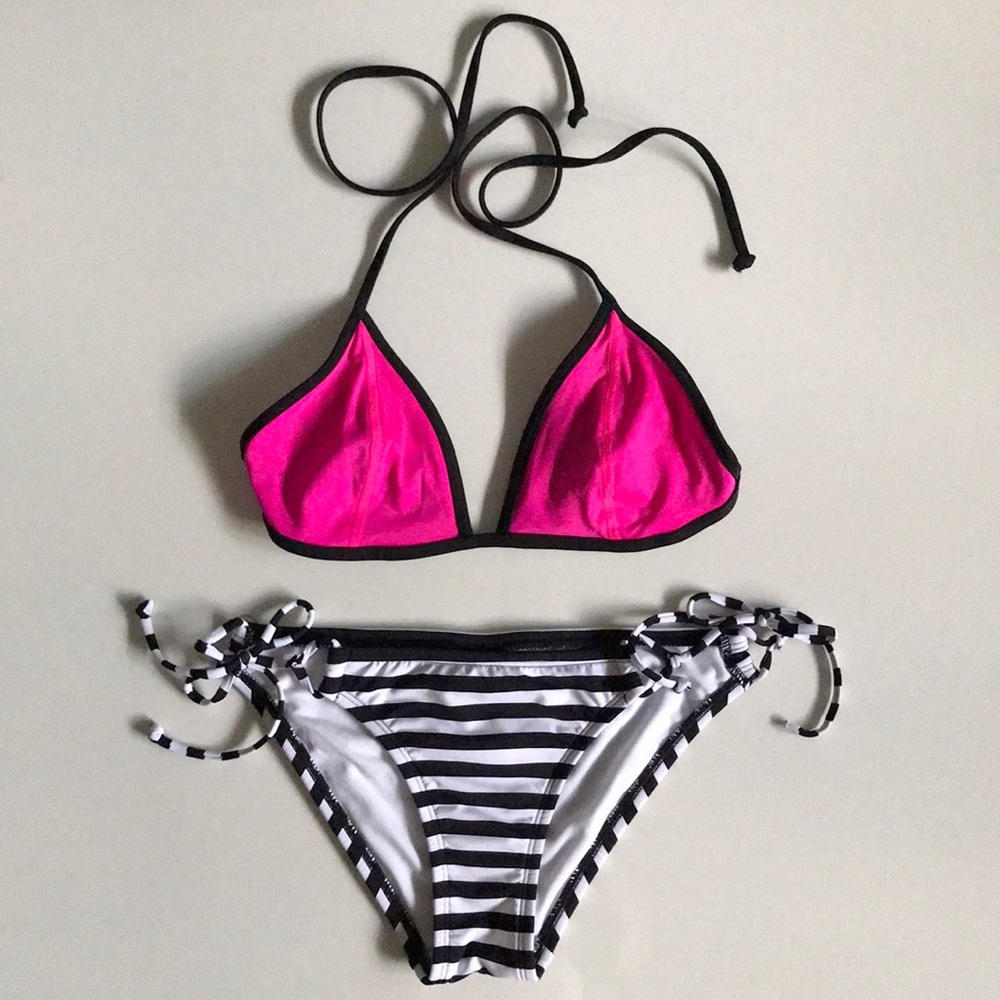 NWT Abercrombie & Fitch Striped Bikini Bottoms